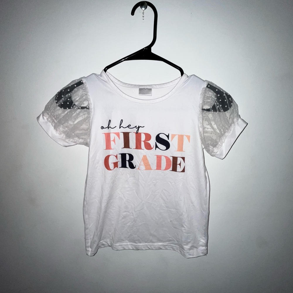 Girls Kids First Grade Graphic Tee